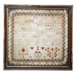 A WILLIAM IV NEEDLEWORK SAMPLER BY MARY MAJOR, POSSIBLY SCOTTISH worked with alphabets and