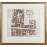 FOUR ENGRAVED PLAN MAPS OF LONDON AFTER JOHN STOW (1524-1605), PUBLISHED C.1720 all hand-coloured,