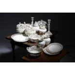 A COLLECTION OF CREAMWARE POTTERY 18TH CENTURY AND LATER the majority by Leeds Pottery and with