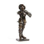 A FRENCH BRONZE FIGURE OF PIERROT LATE 19TH / EARLY 20TH CENTURY the commedia dell'arte character