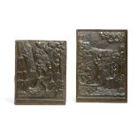 TWO BRONZE CLASSICAL RELIEF PLAQUETTES POSSIBLY GERMAN, 17TH CENTURY one depicting two Venus figures