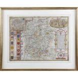 'WILSHIRE' AN ENGRAVED MAP BY JOHN SPEED (1552-1629) a hand-coloured map of Wiltshire, with a plan