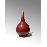 A CHINESE LANGYAO BOTTLE VASE, CHANGJINGPING KANGXI 1662-1722 The bulbous pear-shaped body supported