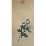 AFTER LANG SHINING/GIUSEPPE CASTIGLIONE (19TH CENTURY) CHRYSANTHEMUM A Chinese painting, ink and