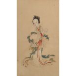 ANONYMOUS (REPUBLIC PERIOD) BEAUTIES A Chinese album of eight paintings, ink and colour on paper,