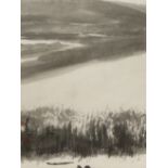LI GENG (1950-) LANDSCAPE A Chinese painting, ink on paper, signed with two artist's seals, 46cm x