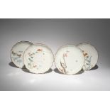 FOUR JAPANESE MOULDED DISHES EDO PERIOD, 18TH CENTURY Each of lobed form, the cavetto moulded with