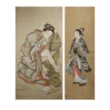 A JAPANESE SHUNGA EROTIC PAINTING, KAKEMONO MEIJI OR TAISHO PERIOD, 19TH OR 20TH CENTURY Painted