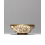 A JAPANESE SATSUMA BOWL MEIJI PERIOD, 19TH CENTURY The well decorated with a multitude of flowers,