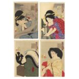 FOUR JAPANESE WOODBLOCK PRINTS BY TSUKIOKA YOSHITOSHI (1839-1892) MEIJI PERIOD, CIRCA 1888 The