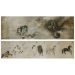 TWO JAPANESE PAINTINGS EDO OR MEIJI PERIOD, 18TH OR 19TH CENTURY Both ink and colour on paper and