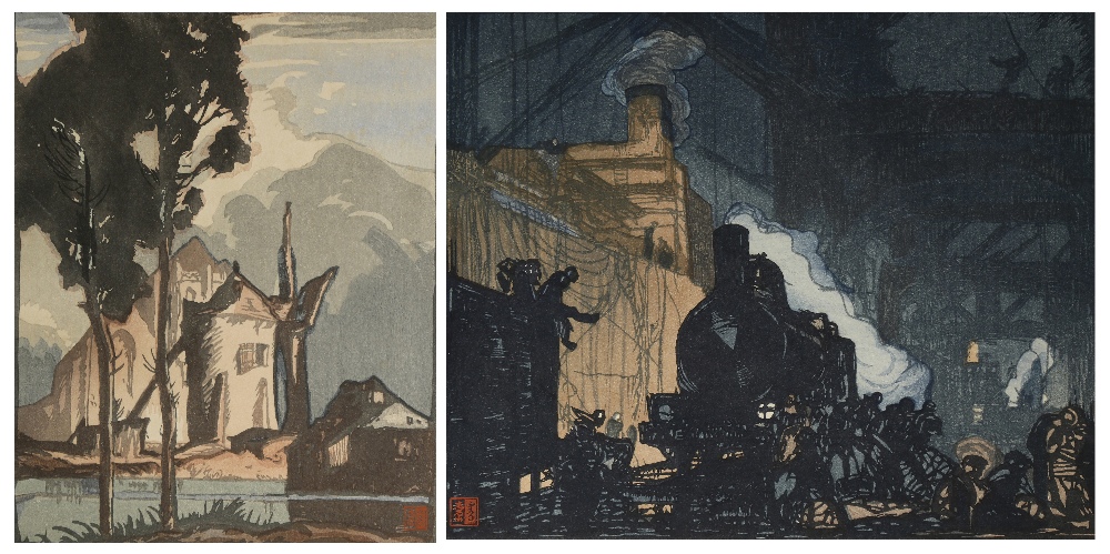 TWO JAPANESE WOODBLOCK PRINTS BY YOSHIJIRO URUSHIBARA (1888-1953) TAISHO PERIOD, C.1924 After