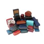 A collection of twenty-nine jewellery boxes, including boxes by Cartier, Van Cleef & Arpels,