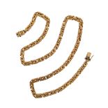 A fancy-link gold necklace, 58cm long, 120g