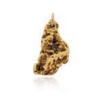 A gold nugget pendant, 3cm high (including bale), 12g
