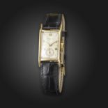 A gentleman's gold wristwatch by Patek Philippe, Ref. 543, the rectangular dial signed 'Patek