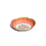 A Sèvres-style bowl or basin late 18th/early 19th century, painted possibly in London, the