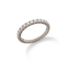 A diamond full-circle eternity ring by Tiffany & Co., set with round brilliant-cut diamonds in