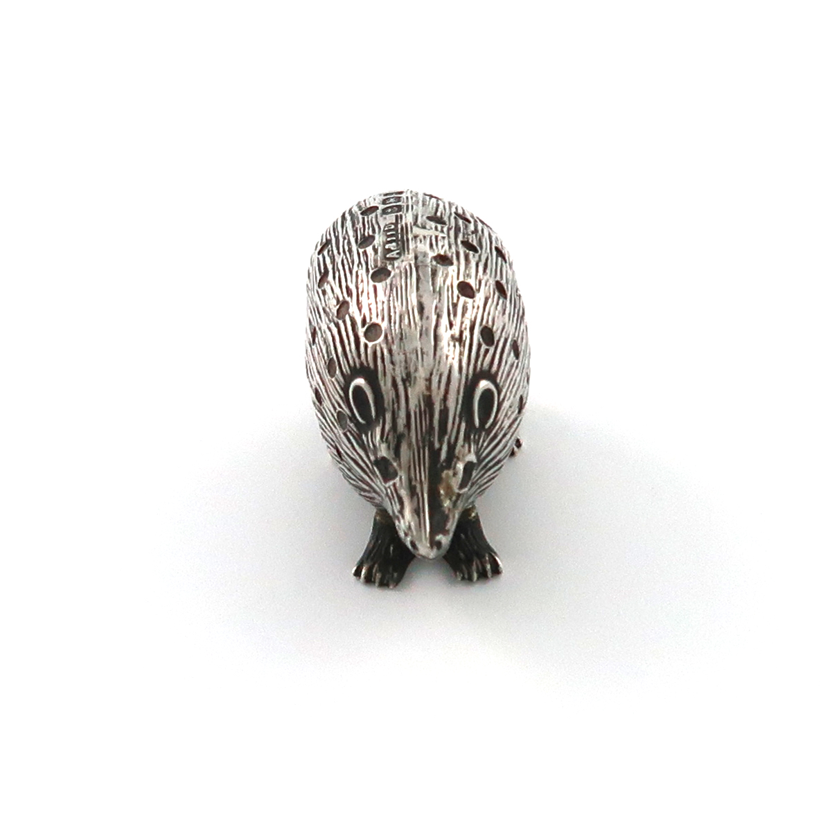 An Edwardian novelty silver hedgehog pin cushion, by Adie and Lovekin, Birmingham 1906, modelled - Image 3 of 6