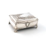 An Edwardian silver jewellery box, by Horton and Allday, Birmingham 1904, rounded rectangular