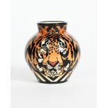 'Tiger' a Dennis China Works trial Mr T vase designed by Sally Tuffin, dated 2017, painted by