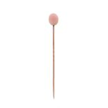 A conch pearl stick pin, the pink conch pearl is 10mm high, on twisted gold stickpin, 7cm high total