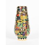 'Klimt Pattern' a Dennis China Works limited edition Bud vase designed by Sally Tuffin, dated
