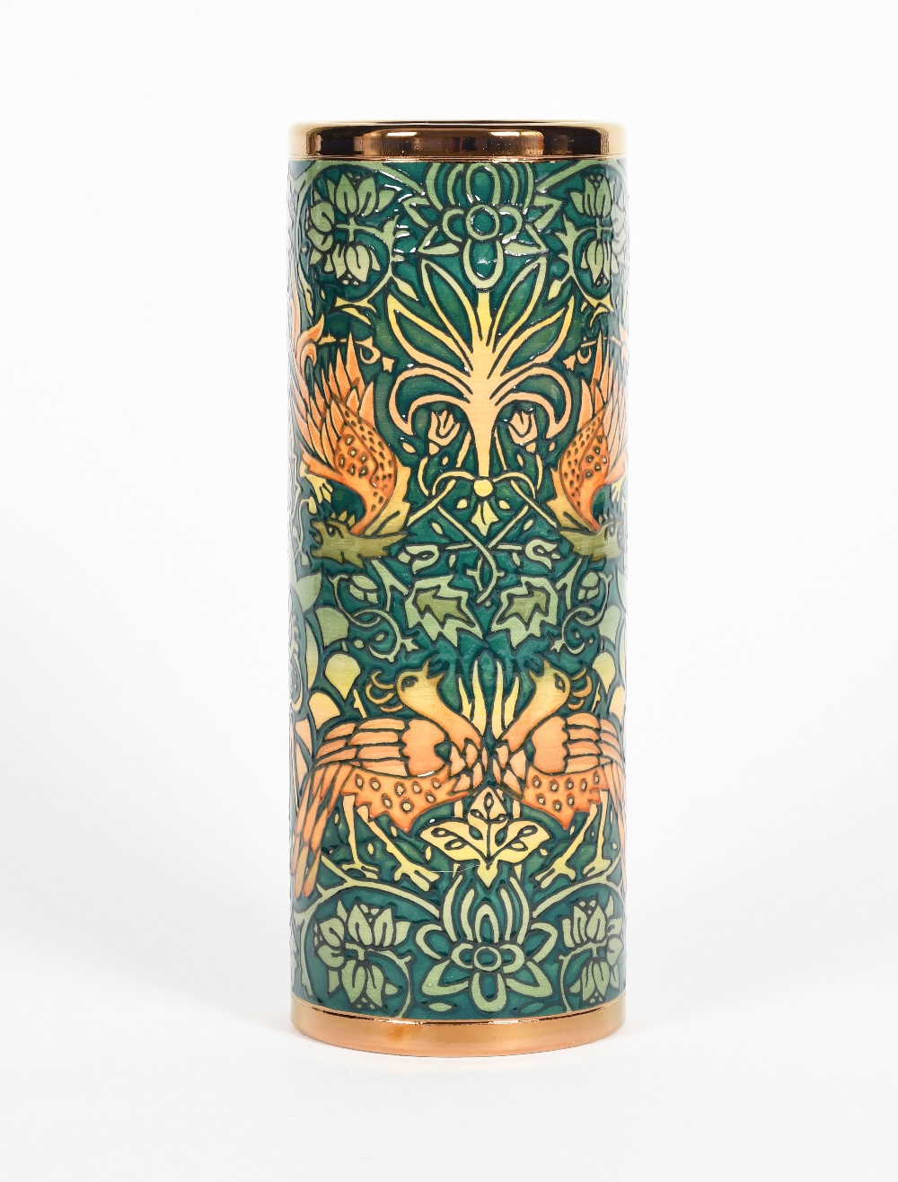 'Dragon and Peacock' a Dennis China Works limited edition Spill vase designed by Sally Tuffin, dated