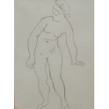 Aristide Maillol (French 1861-1944) - Standing female nude study, limited edition lithograph,