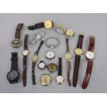 A collection of various gent's and ladies vintage wristwatches, to include a gent's Ingersoll 17