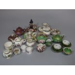 A collection of mainly early 19th century and later decorative miniature ceramics including five