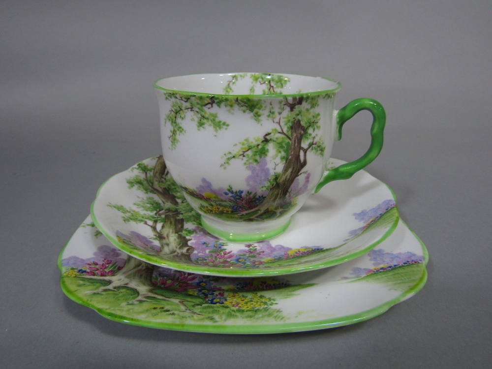 A collection of Royal Albert Greenwood Tree pattern wares comprising dessert serving bowl and six - Image 2 of 2