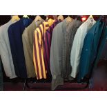 Collection of 9 gentlemen's jackets including 3 Saville Row tailored jackets by Grieves & Hawkes (