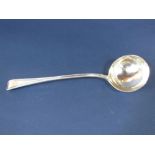 Good quality Victorian beaded soup ladle, maker GA, London 1874, 35cm long, 9oz approx.