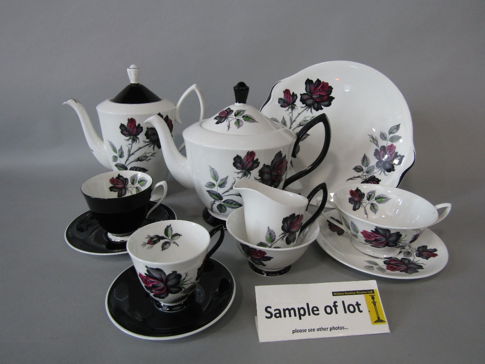 A quantity of Royal Albert Masquerade wares including teapot and cover, a further smaller teapot (