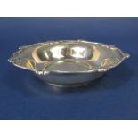 Edwardian art nouveau silver bonbon dish with pierced and cast floral geometric detail, London 1905,