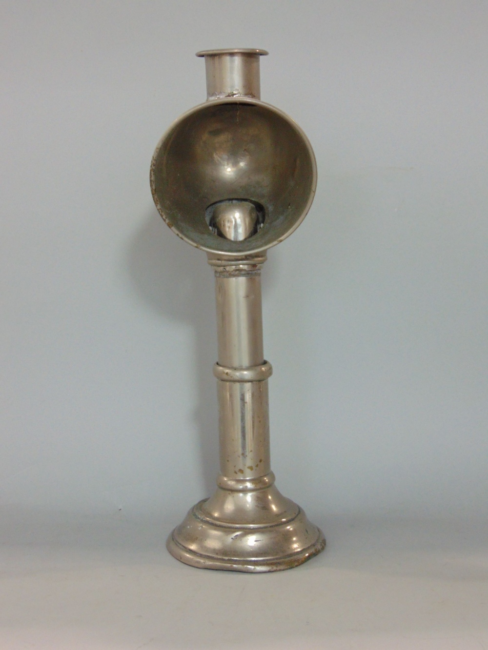 Tin plate students lamp, with conical shade, 36cm high - Image 2 of 2