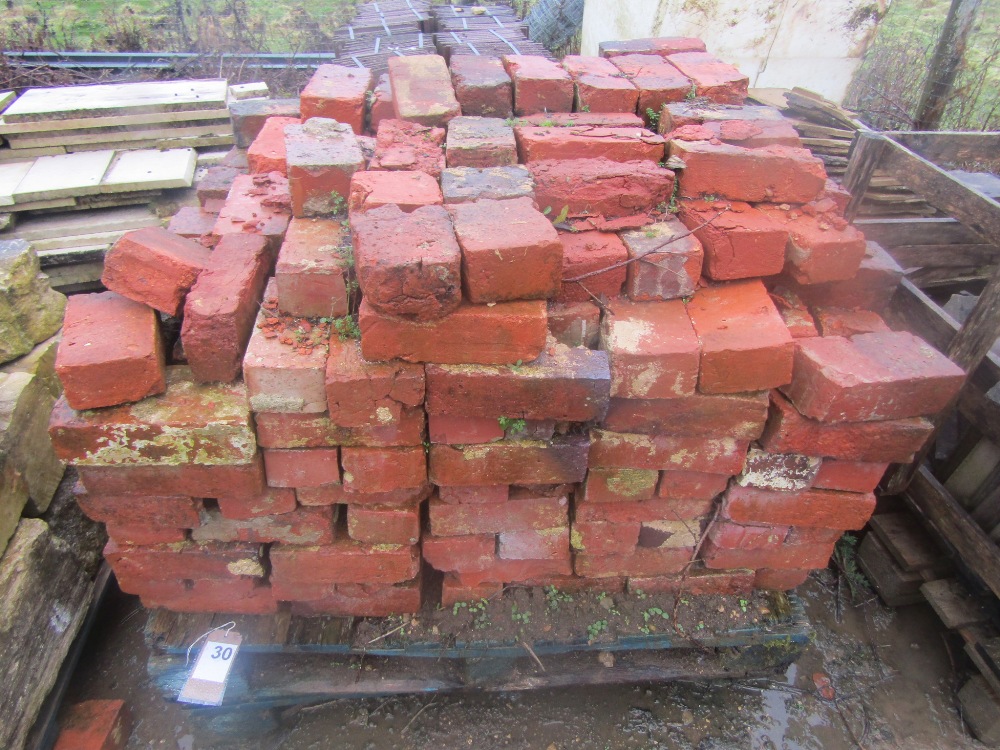 A pallet of Victorian red bricks, 300 approx