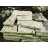 A pallet of limestone flagstones, approx 7 square metres