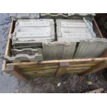 A crate of Redland weathered concrete tiles, 40 x 33cm, 100 approx