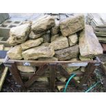 A crate of Cotswold stone building stone