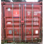 A Corten steel container water proof, 40 ft in length, 2387 cubic feet capacity