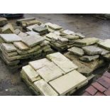 Five pallets of limestone flags, various sizes and gages