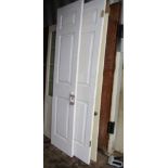 Miscellaneous collection of panels and other doors in pine, further oak door, several sheets of