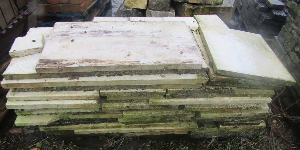 A pallet of Portland external quality cut stone flags, various sizes, 15 metre square