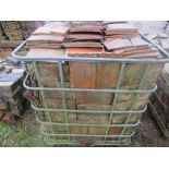A crate of terracotta tiles, 26 x 16cm, 1,200 approx