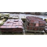Two pallets of weathered Lightmoor Broseley terracotta roof tiles, 26 x 16 cm, 1,200 approx