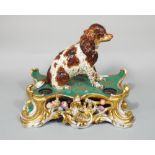 A good quality mid 19th century Jacob Petit (Fontainebleau) ceramic inkstand with applied seated