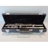Cased silver plated Ventiana flute