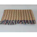 Good quality medium weight woollen blanket, 190 x 125cm in multicoloured shades, possibly Welsh,